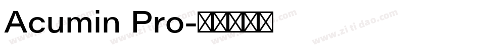 Acumin Pro字体转换